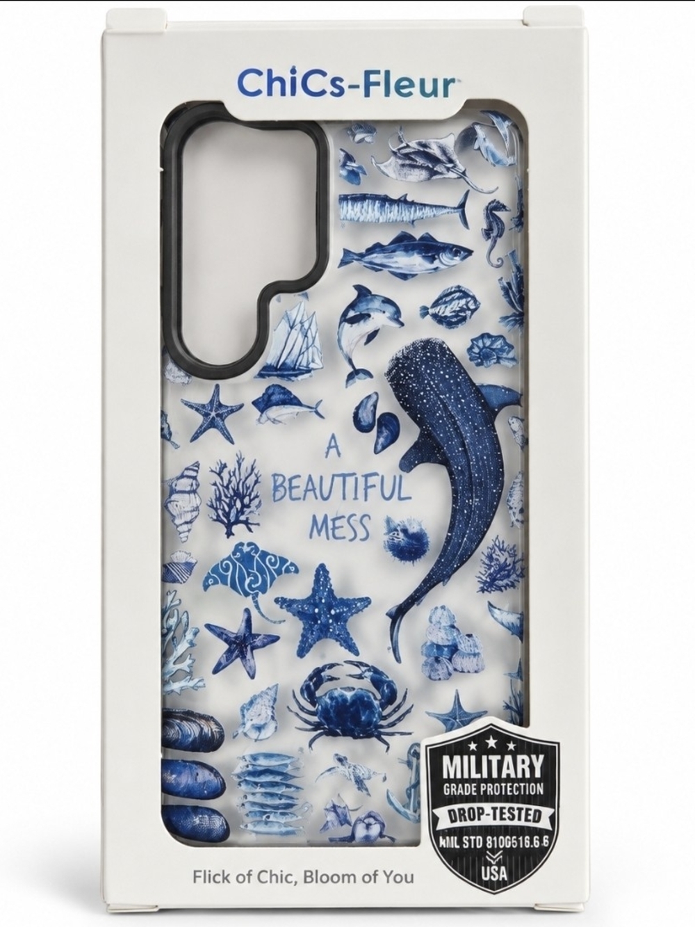 Blue Ocean Illustration Phone Case Galaxy S25 Ultra- 'A Beautiful Mess'